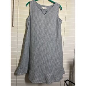 Simply Noelle dress size small sleeveless lined blue gray line